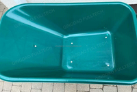 Brouette de jardin en plastique vert 100l avec bac seau en polyéthylène HDPE haute densité, réservoir 65l 78l 85l