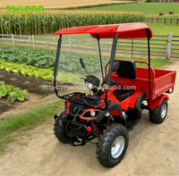 Quad utilitaire agricole GY6 150cc avec remorque, véhicule tout-terrain agricole, quad multi-usages