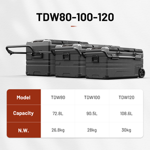 <span class=keywords><strong>Alpicool</strong></span> TDW100 réfrigérateurs de voiture portables camping design robuste antichoc grande capacité double zone congélateur de voiture réfrigérateur électrique - Product Image 2