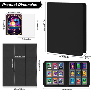Carpeta Premium para Tarjetas Coleccionables, con 4 o 9 Bolsillos, Capacidad para 252 o 288 Tarjetas, con Cierre, para Tarjetas Deportivas, TCG, Carpeta de 9 Bolsillos - Product Image 3