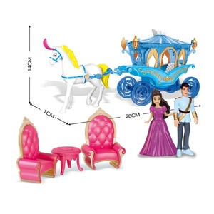 Juguete de carro de caballos de Príncipe y princesa de Venta caliente con luz y música juguetes de carro de plástico para niñas - Product Image 2