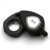 BIJIA 20x15mm Mini Microscope Jewelers Magnifiers with Powerful Doublet, Chrome Plated, Magnifying Glass Jewelry Loupe Magnif