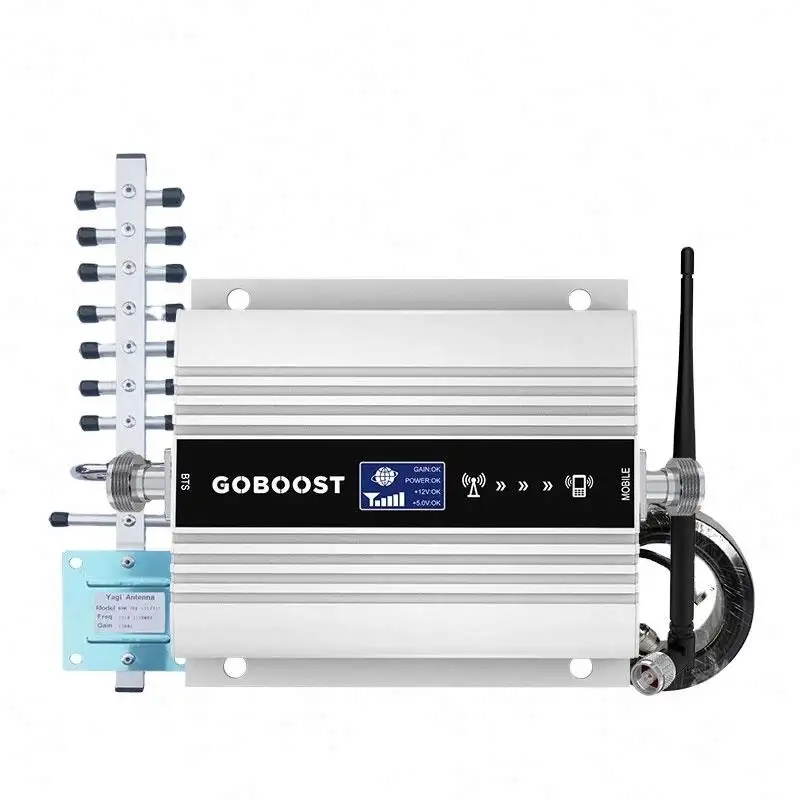 DCS 1800 B3 4g Signal Booster Cell Phone Repeater 3g WCDNA 2100 Mhz B1 Amplifier Yagi Whip Antenna With 10 Meter Cable