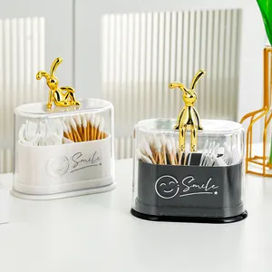 Toothpick Box Household Creative Living Room Senior Toothpick Cylinder New Floss Box Cotton Swab Box Toothpick Can Commercial