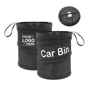 Poubelle de voiture pliable Portable Auto conteneur de déchets pliable organisateur de déchets pour le nettoyage de voiture voyages sur la route - Product Image 3