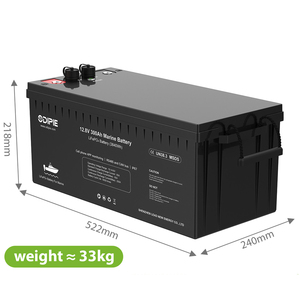 Batterie marine au lithium LiFePO4 certifiée CE 12V 12.8V 300Ah 304Ah avec CAN/RS485 APP compatible avec <span class=keywords><strong>Victron</strong></span> pour bateau et yacht - Product Image 2