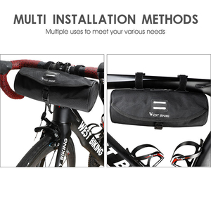 For 1.5L <b>Large</b> Space Convenient Cycling Handlebar Bag Portable Bicycle <b>Frame</b> Bag Outdoor Mountain Biking Waterproof New - Product Image 2