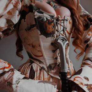 <span class=keywords><strong>Vestido</strong></span> a la Moda con Estampado Verde Oscuro en Toda la Superficie, Personalizado, con Hombros Descubiertos, Mangas Largas Abullonadas, Tela Ligera, Corte Entallado - Product Image 4