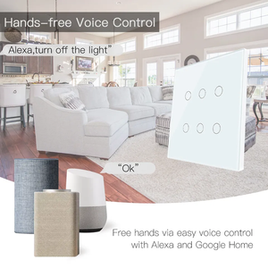 2025 Tuya WiFi Compatible estándar brasileño 4/6/8 Gang Smart Home interruptor <span class=keywords><strong>de</strong></span> pared Aplicación <span class=keywords><strong>de</strong></span> plástico Control Alexa Google Home - Product Image 4
