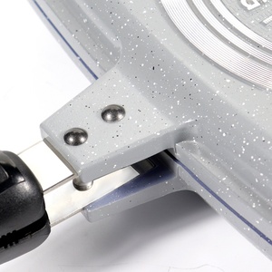 Bền 36cm đến 44cm không dính khí đồ nấu nướng cắm trại Hai mặt nướng PAN Die-Casting kim loại BBQ Fry Pan nấu ăn công cụ - Product Image 4