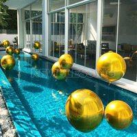Boule miroir irisée, sphère poly, boules miroir géantes, ballon gonflable, boule argentée colorée, grand globe miroir gonflable