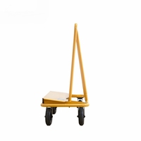Chariot à main de plate-forme de chariot de camion de quatre roues d'acier inoxydable chariot résistant industriel de cloison sèche
