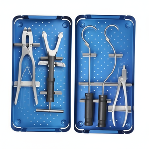 Ensemble d'instruments de chirurgie orthopédique de classe I de 13 pièces, meilleure qualité, comprend un bloc de sertissage de câble en acier inoxydable - Product Image 1