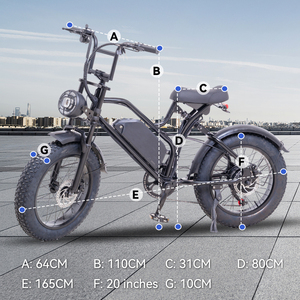 Vélo de montagne électrique tout-terrain, 48V500W, sept vitesses, pneus larges, amortissement, frein à disque, feux avant et arrière - Product Image 6