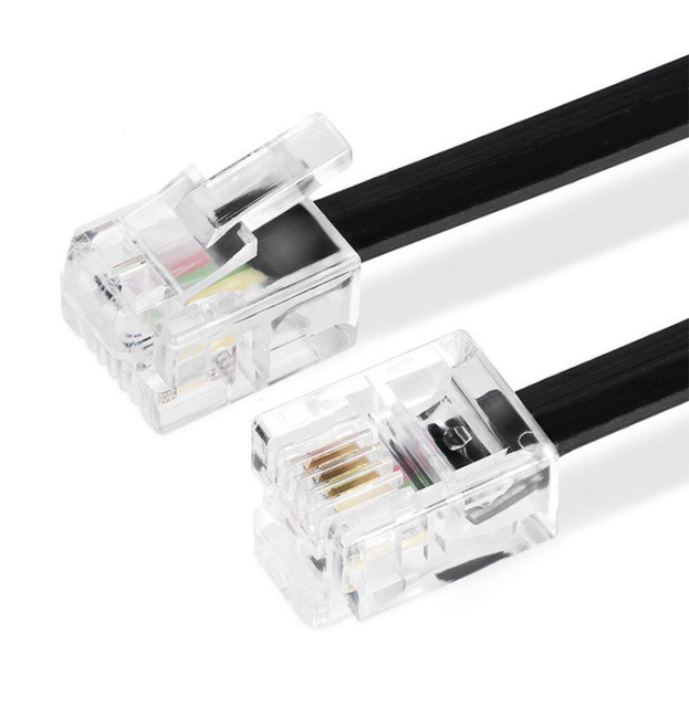 RJ11 4P4C Cable RJ12 6P6C Patch Cord RJ11 to RJ11 2 Pair Telephone Cable 6P4C RJ11 Cable