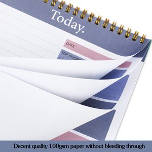 A5 Hot Sale Custom Printing Inner Pages Gold Spiral Daily Planner Memo <b>Notepad</b> - Product Image 6
