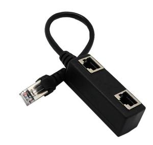 2 in1 RJ45ネットワークスプリッターアダプターケーブル1〜2ウェイメスソケットポートLANイーサネットネットワークスプリッター<span class=keywords><strong>Y</strong></span>ケーブル