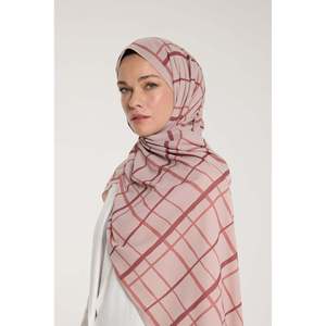 Écharpe Pure Tone - Motif carré - Latte - Nude - Motif carré - Latte - Nude - Product Image 4