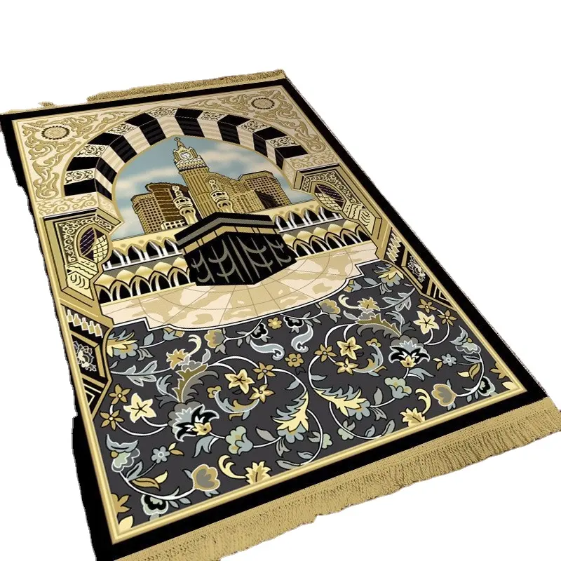 卸売フロアマット祈りマットイスラム教徒メッカメッカHajj厚みのあるプリント中東スタイルのピルグリマージュカーペット