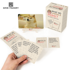 Tarjeta de Tarot con imagen de texto impresa personalizada, juego de fiesta familiar/proveedores de baraja de tarjetas <span class=keywords><strong>Meme</strong></span> - Product Image 1
