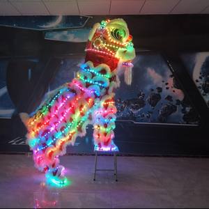 Fábrica China Tamaño normal Rendimiento de China Traje de danza del león LED Cultura China Bailando León Danza del león <span class=keywords><strong>Dos</strong></span> <span class=keywords><strong>personas</strong></span> - Product Image 6