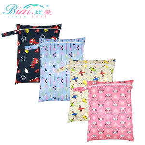 Tas Popok Tahan Air Basah Kering Tas Popok Travel Bersalin Kecil Dapat Dipakai Ulang Tas Basah Ritsleting Popok Cetak 30*40 Cm - Product Image 1