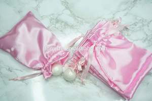 TOP vente OEM rose satin fête faveur sacs de butin - Product Image 3
