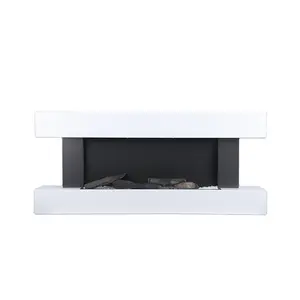 Log flame effect fireplace, in wall white fireplace good quality indoor corner electric fireplace/