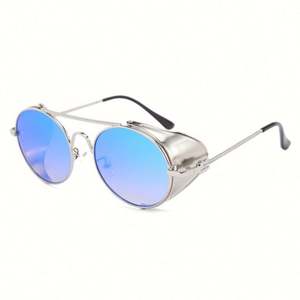 Nuevas Gafas de Sol Redondas Steampunk con Marco Metálico para Hombre y Mujer, Protección UV400, Estilo Punk - Product Image 1