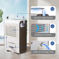 Déshumidificateur électrique DYD-M35A avec filtre à air purificateur d'air 35L déshumidificateur domestique pour salle de bain