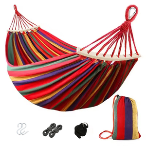 200*150cm Durable Canvas Lightweight Portable <b>Hammocks</b> Tree Strap for Outdoor Camping Hiking-300kg Capacity All Seasons Low MOQ - Product Image 1