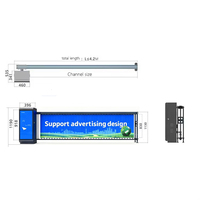 Barrière de stationnement automatique de sécurité routière avec télécommande et publicité intelligente