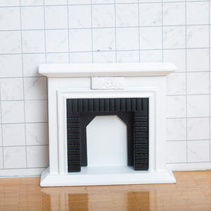 ห้องนั่งเล่นคลาสสิก1:12เฟอร์นิเจอร์เตาผิงสีขาวขนาดเล็กสำหรับบ้านตุ๊กตาของเล่นแบบทำมือโมเดลไม้สำหรับเด็ก - Product Image 2