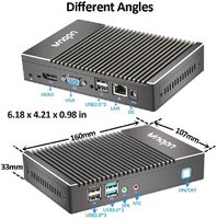 Servidor portátil de CPU AMD A6 1450 de cuatro núcleos de alto rendimiento, PC X86, VGA, compatible con pantalla dual, ordenador industrial sin ventilador