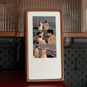 Cadre <span class=keywords><strong>photo</strong></span> rectangulaire vertical Ludaye fait main en bois massif écologique, <span class=keywords><strong>collage</strong></span> créatif à trois panneaux, barres longues, fixation murale ou sur table - Product Image 4