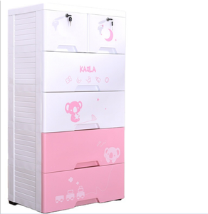 Tipo cassetto armadio di stoccaggio di plastica dei bambini del bambino armadio di stoccaggio armadio 4 strato di l'organizzazione di petto di cassetti - Product Image 6