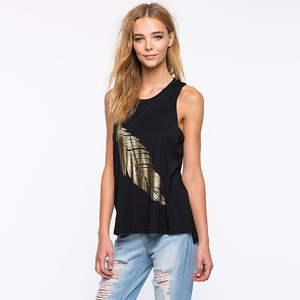 T-<span class=keywords><strong>Shirt</strong></span> <span class=keywords><strong>sans</strong></span> manches pour femmes, ample et imprimé, classique, Yoga, exercices de course - Product Image 2