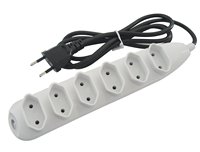 Multiprise électrique avec rallonge, 6 prises, 10A 250V~2P, multiprise