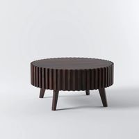 Table basse ronde en bois de Sheesham artisanal, table basse en bois de qualité supérieure pour salon, bureau à domicile, hôtel et salle de séjour