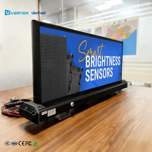 Affichage LED sur le toit de <span class=keywords><strong>taxi</strong></span>, vente directe d'usine Vertex, publicité mobile extérieure, étanche, détection intelligente de la lumière - Product Image 1