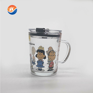 Nouveaux produits – Tasse à bière en <span class=keywords><strong>verre</strong></span> borosilicate avec poignée latérale, design contemporain, impression sérigraphique, marque Borther, cadeau d'affaires - Product Image 5
