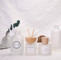 Nouvelle bouteille d'aromathérapie en verre givré de 100 ml, bouteille vide pour la décoration de la maison, utilisation en voiture, diffuseur de parfum, conteneur de recharge d'huile essentielle