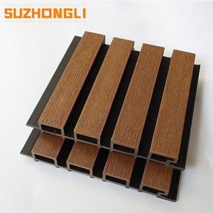 Extérieur Co Extrudé Fond noir Panneau double couleur Vente à chaud Fournisseur doré Revêtement mural en bois - Product Image 2