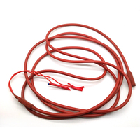 Fil chauffant flexible de 7mm de largeur en silicone conducteur en cuivre étamé fibre de carbone et câble électrique en caoutchouc de silicone