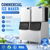 Macchina Professionale per Cubetti di Ghiaccio con Schermo LED ad Alta Efficienza 400kg/24h 220V/110V con Pompa Bestseller di Fabbrica