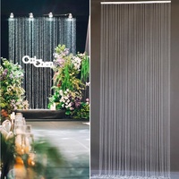 Rideaux de plafond modernes en cristal transparent à perles ondulées pour la décoration de lieux de mariage et d'événements