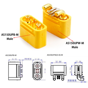 New Waterproof High Current Male and Female As150u <b>Cable</b> Plug As150u-m As150u-f Battery Connector for Fpv Rc - Product Image 5