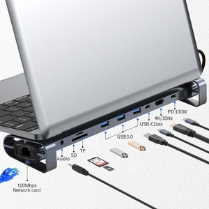 10-in-1 <span class=keywords><strong>USB</strong></span> C HUB <span class=keywords><strong>5</strong></span>.0Gbps Ethernet Adapter Multiport <span class=keywords><strong>USB</strong></span> Loại C Docking Station <span class=keywords><strong>USB</strong></span> 3.0 cho Macbook máy tính xách tay truyền dữ liệu - Product Image 2