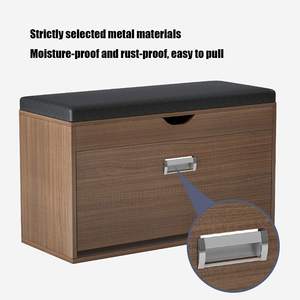 <span class=keywords><strong>Scarpiera</strong></span> Salvaspazio in Legno <span class=keywords><strong>Panca</strong></span> a Più Livelli <span class=keywords><strong>con</strong></span> Cuscino in Pelle Arredo Casa per Ingresso di Lusso - Product Image 4