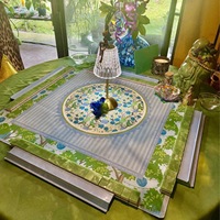 Tuiles de Mahjong en Acrylique Effet Marbre Couleurs Claires, 160 Pièces, Modèle Hangzhou 002, Coffret Cadeau Domestique, Finition Polie à la Main pour Jeux de Cartes et d'Échecs